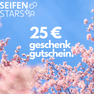 25Euro Geschenkgutschein Seifenstars um Seifen und Zubehör zu kaufen