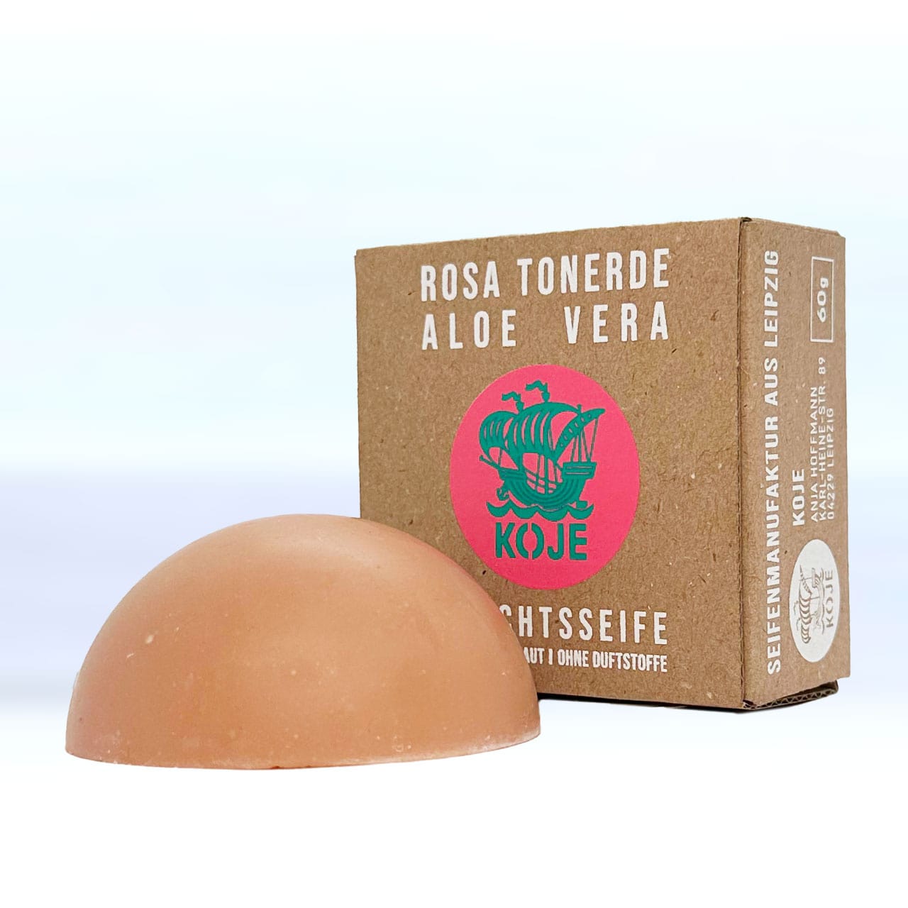 Gesichtsseife "Aloe Vera", mineralisierend – 60g-Vegan-palmölfrei-plastikfrei-Koje-trockene Haut-ohne Duftstoffe