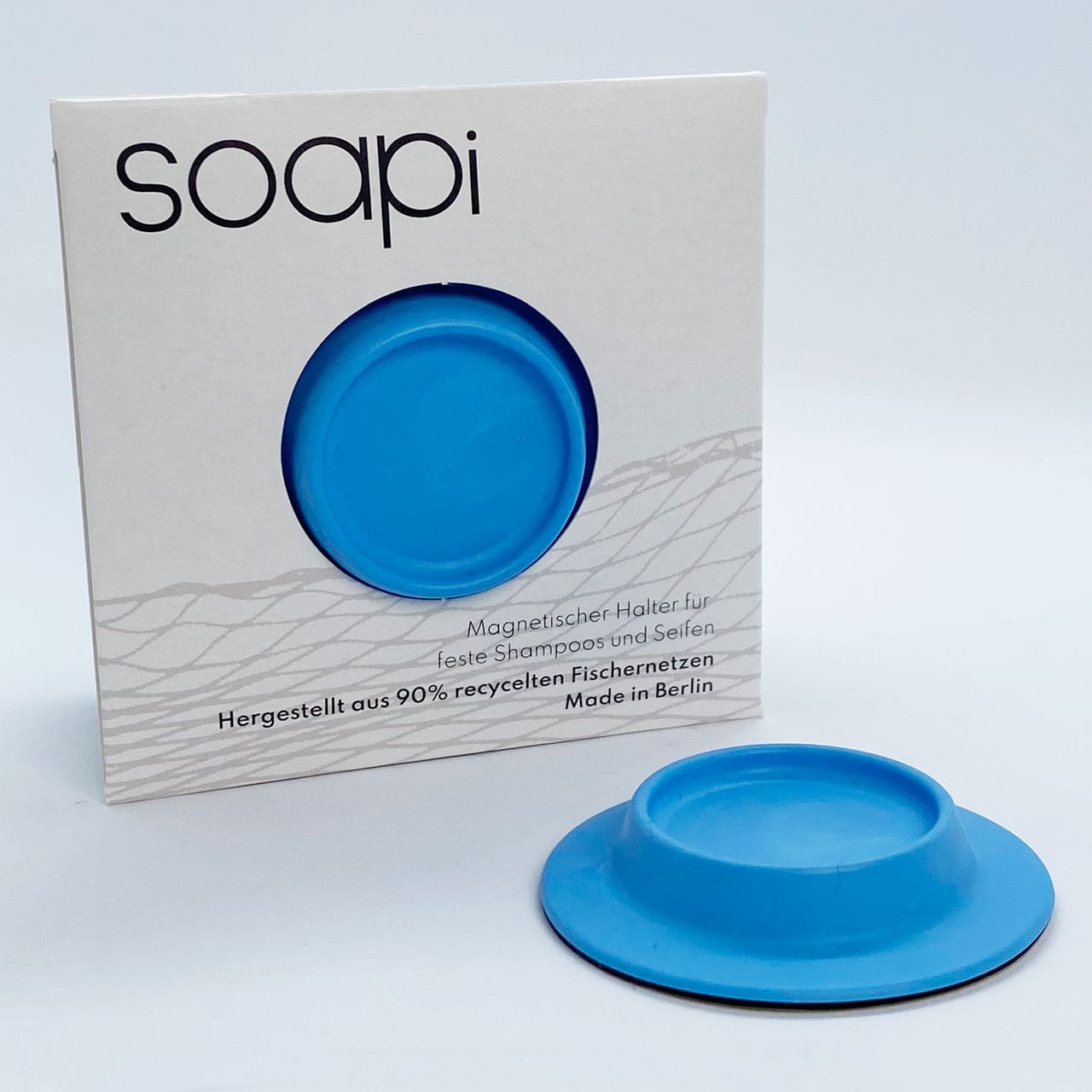 Seifenhalter soapi "Hellblau" mit Magnet – Ø 5 cm