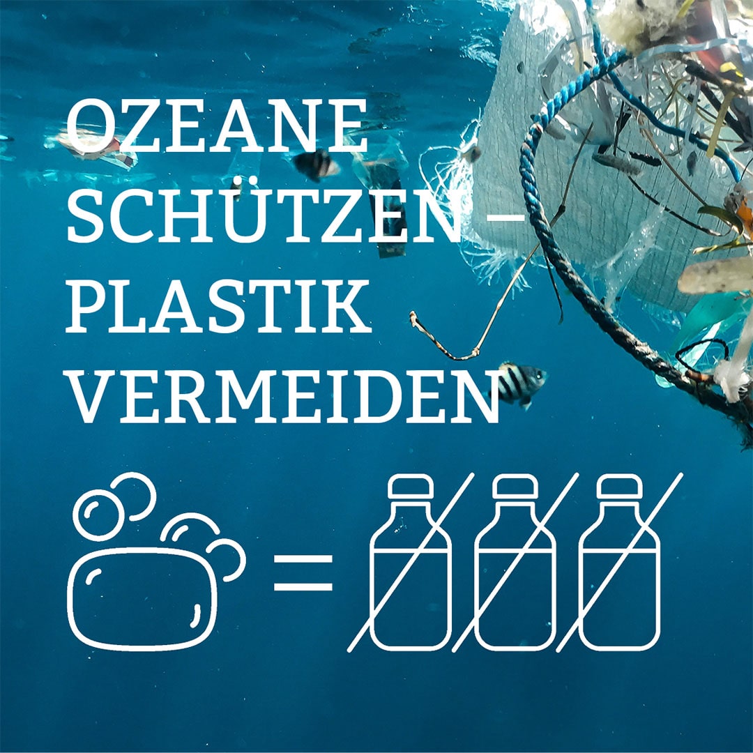 Seifenablage "Karibik teal onda", recyceltes PET – 11 x 7,5 cm