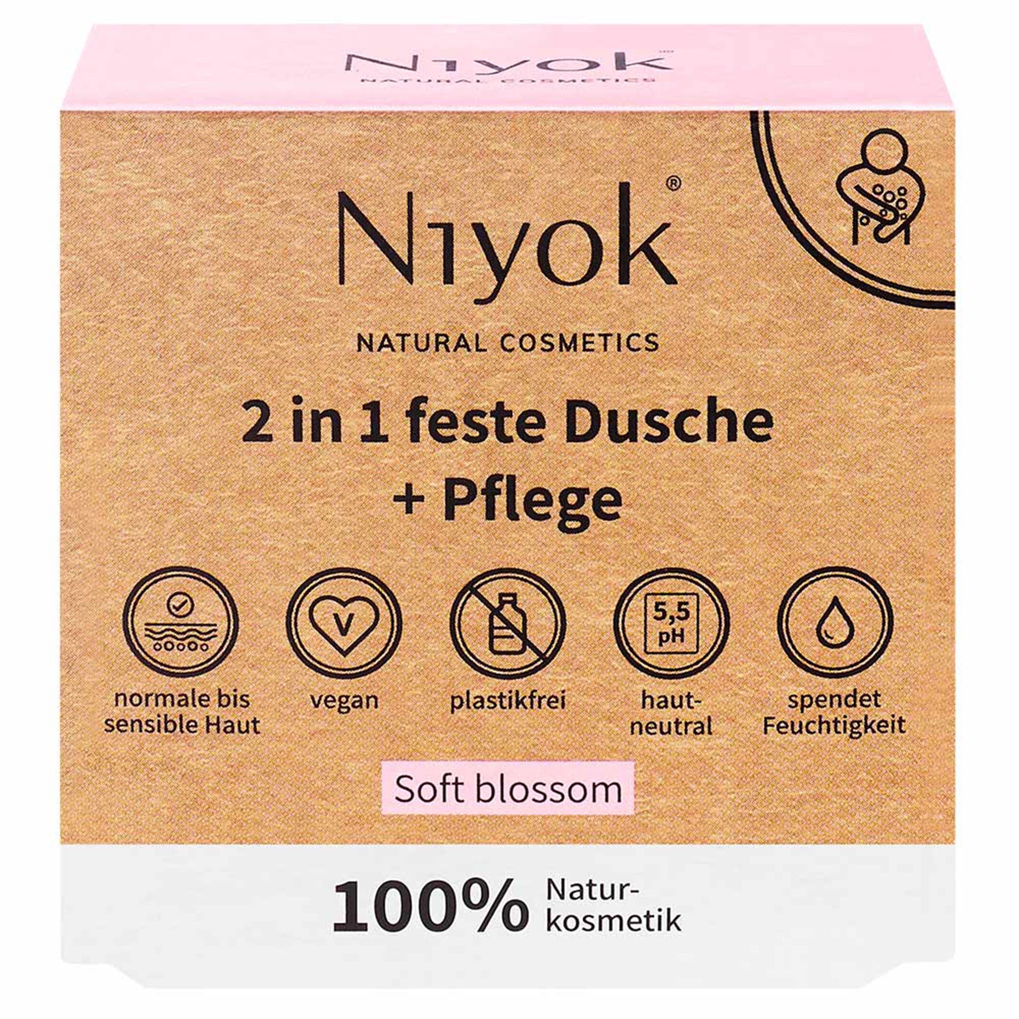 2 in 1 feste Dusche+Pflege Niyok Soft Blossom